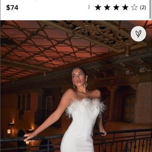 (ONLY WORN ONCE) White Fluffy Dress
